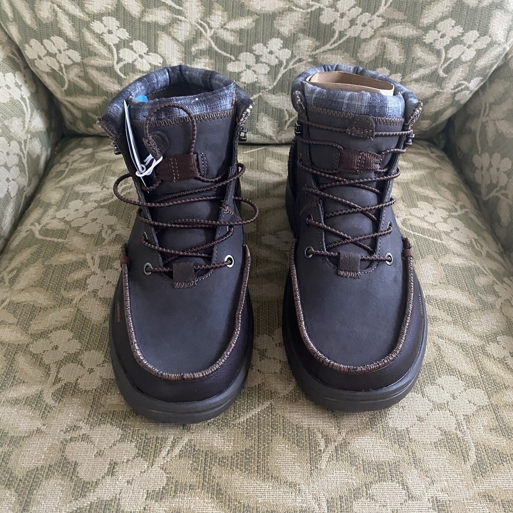 Hey Dude Bradley Classic Boots Mens 8 Walnut Brown Casual Pull On Walking NWT